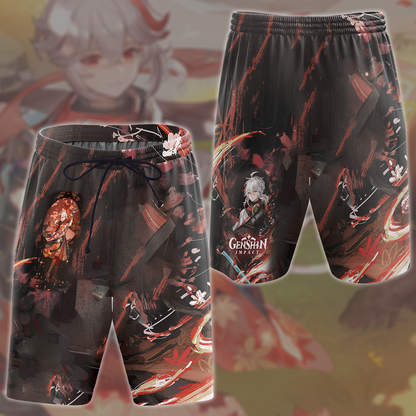 Genshin Impact Kaedehara Kazuha Video Game All Over Printed T-shirt Tank Top Zip Hoodie Pullover Hoodie Hawaiian Shirt Beach Shorts Joggers Beach Shorts