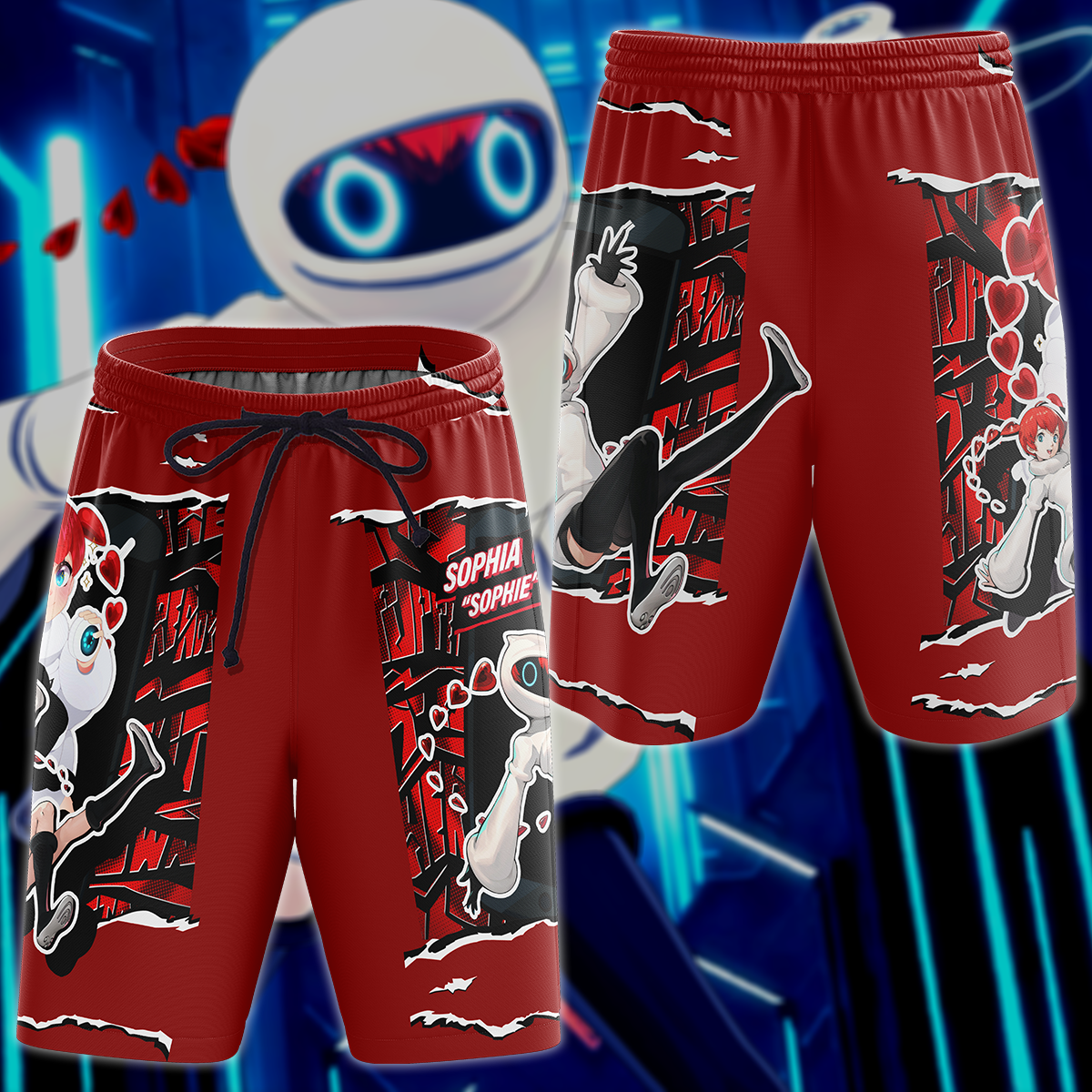 Persona 5 Strikers Sophia Video Game 3D All Over Print T-shirt Tank Top Zip Hoodie Pullover Hoodie Hawaiian Shirt Beach Shorts Jogger Beach Shorts