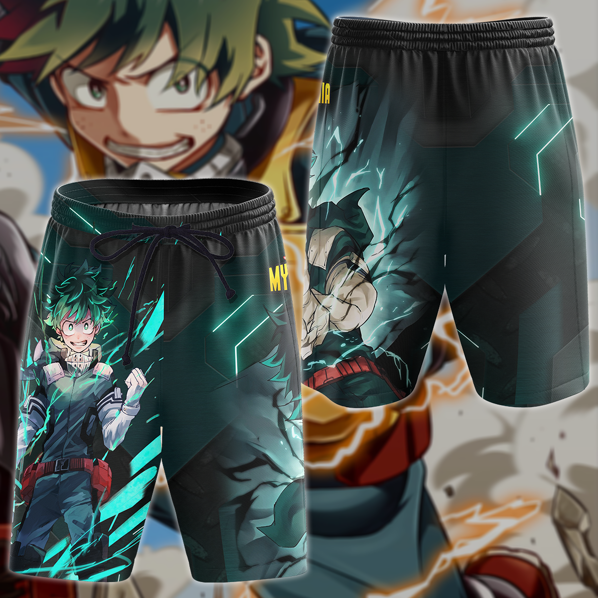 My Hero Academia Deku Midoriya Izuku 3D All Over Print T-shirt Tank Top Zip Hoodie Pullover Hoodie Hawaiian Shirt Beach Shorts Jogger Beach Shorts