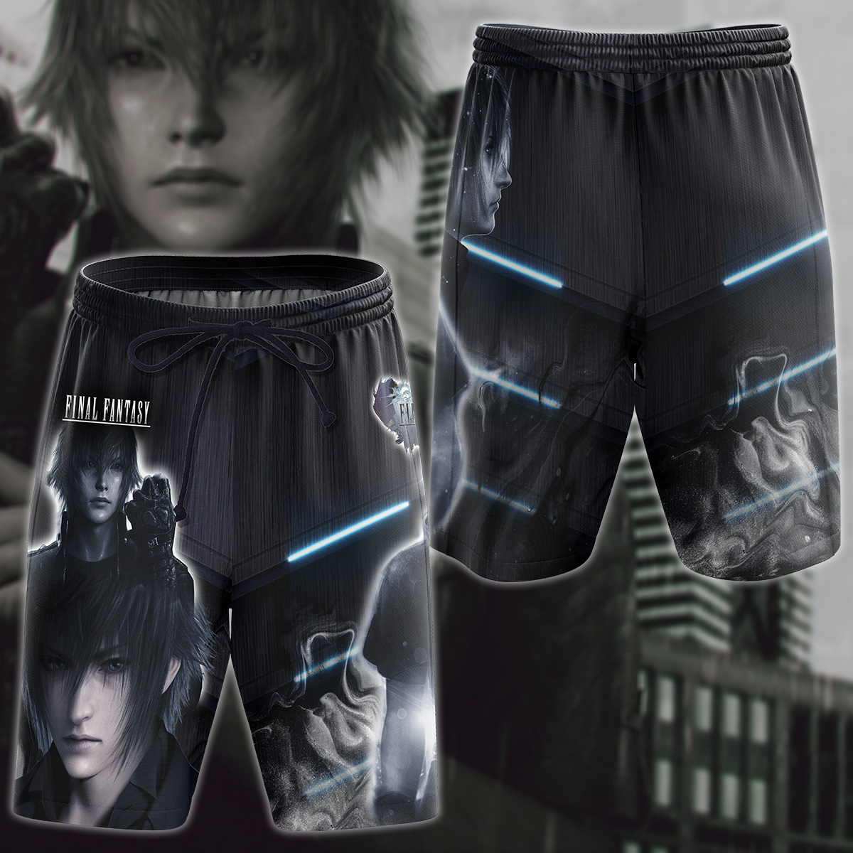 Final Fantasy XV Video Game 3D All Over Print T-shirt Tank Top Zip Hoodie Pullover Hoodie Hawaiian Shirt Beach Shorts Jogger Beach Shorts