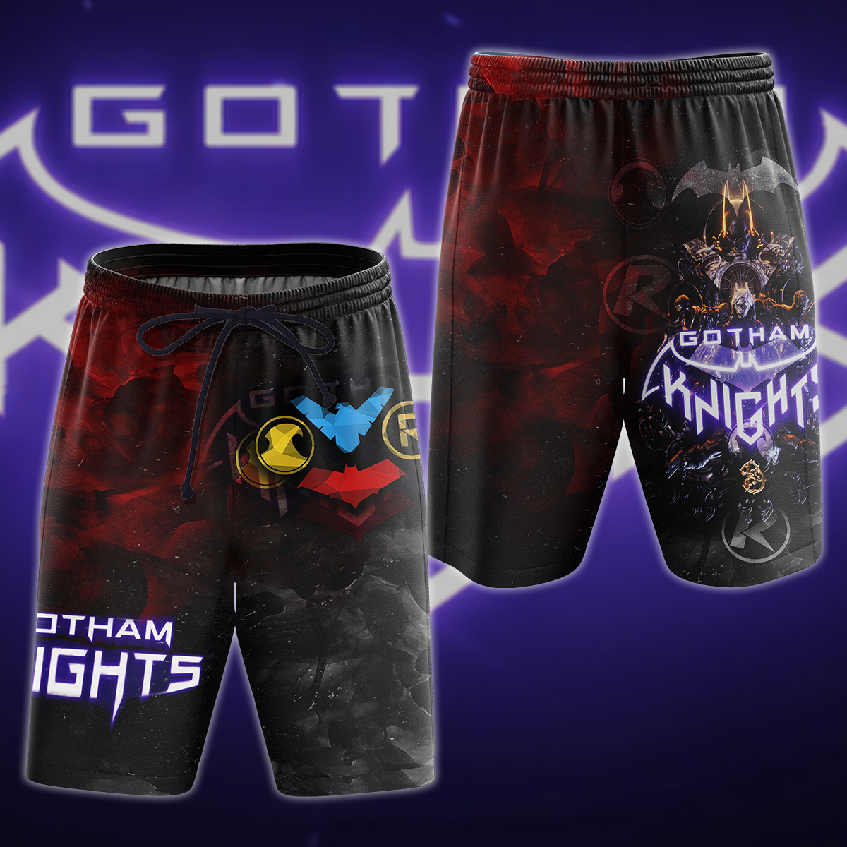 Gotham Knights 3D All Over Print T-shirt Tank Top Zip Hoodie Pullover Hoodie Hawaiian Shirt Beach Shorts Jogger Beach Shorts