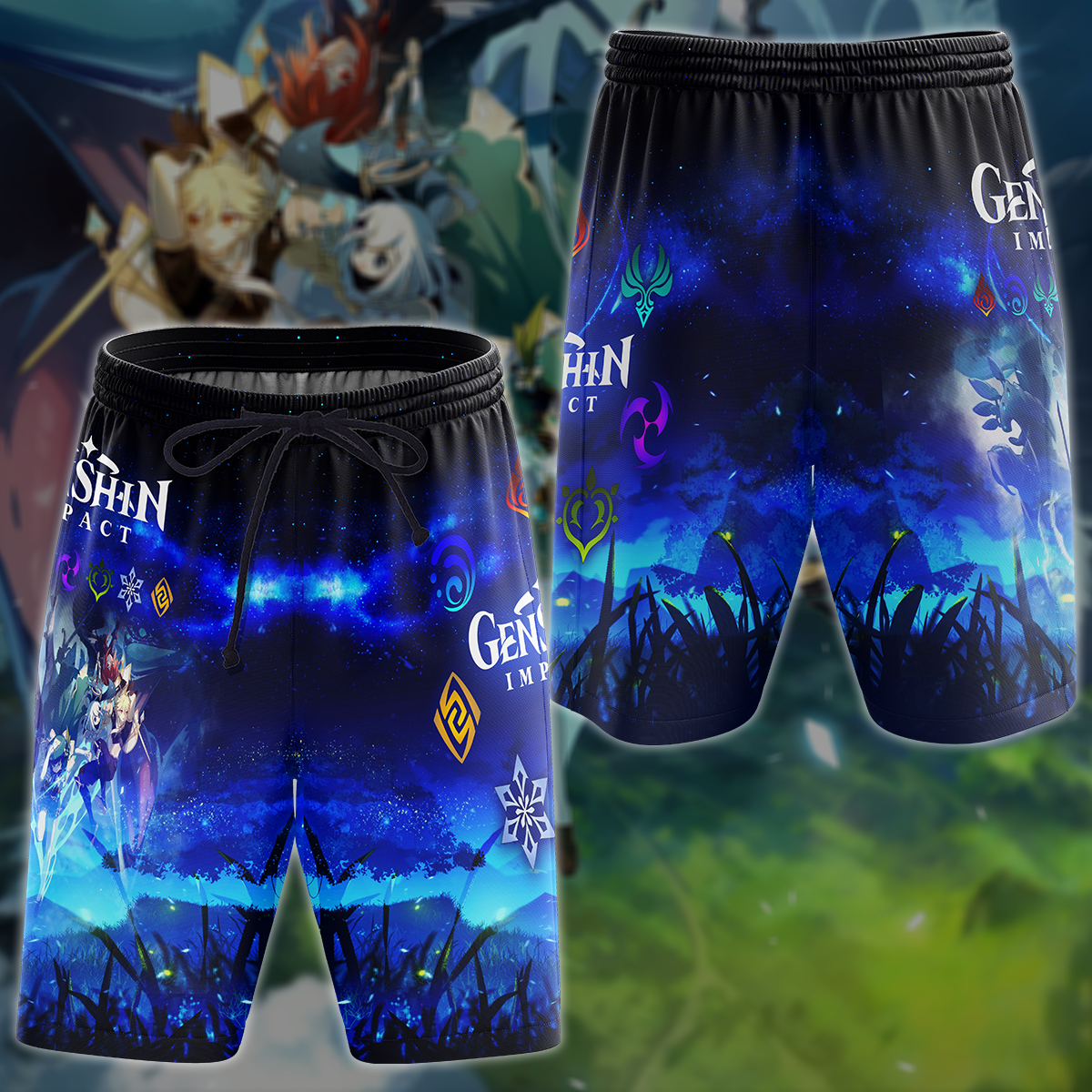 Genshin Impact Video Game 3D All Over Printed T-shirt Tank Top Zip Hoodie Pullover Hoodie Hawaiian Shirt Beach Shorts Jogger Beach Shorts