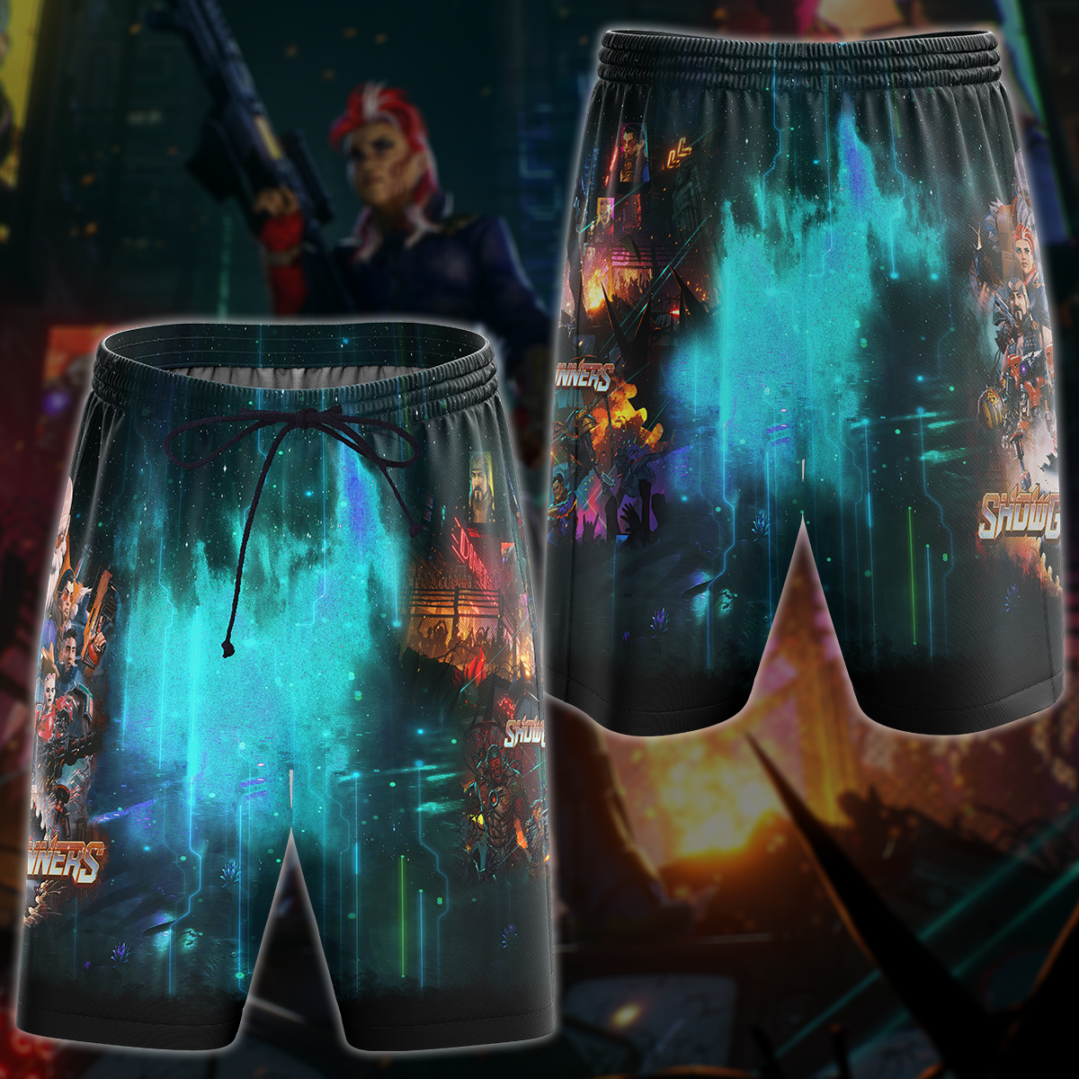 Showgunners Video Game 3D All Over Printed T-shirt Tank Top Zip Hoodie Pullover Hoodie Hawaiian Shirt Beach Shorts Jogger Beach Shorts