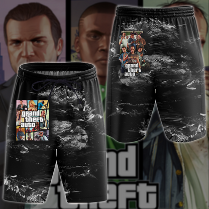 Grand Theft Auto 5 Video Game 3D All Over Printed T-shirt Tank Top Zip Hoodie Pullover Hoodie Hawaiian Shirt Beach Shorts Joggers Beach Shorts