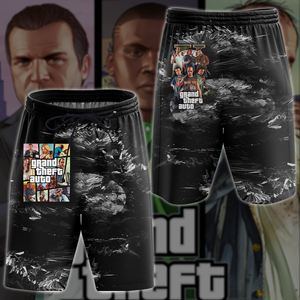 Grand Theft Auto 5 Video Game 3D All Over Printed T-shirt Tank Top Zip Hoodie Pullover Hoodie Hawaiian Shirt Beach Shorts Joggers Beach Shorts S 