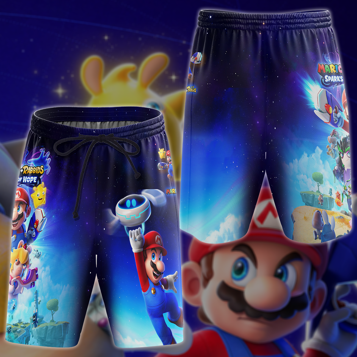 Mario + Rabbids Sparks of Hope Video Game 3D All Over Printed T-shirt Tank Top Zip Hoodie Pullover Hoodie Hawaiian Shirt Beach Shorts Jogger Beach Shorts