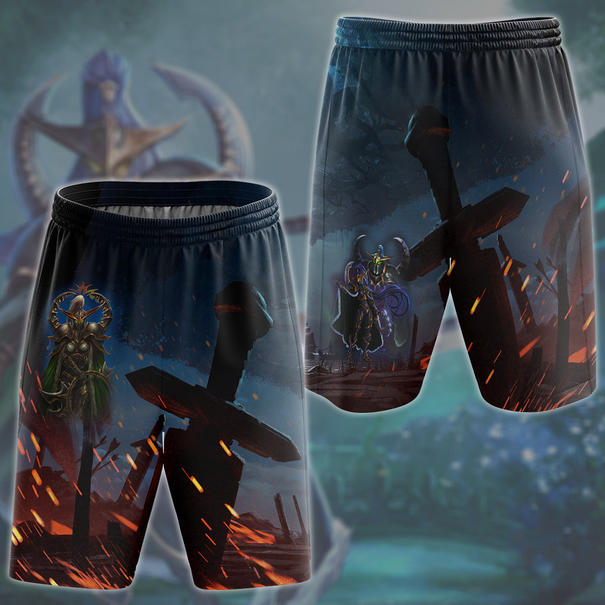 World Of Warcraft Maiev Shadowsong Video Game All Over Printed T-shirt Tank Top Zip Hoodie Pullover Hoodie Hawaiian Shirt Beach Shorts Joggers Beach Shorts