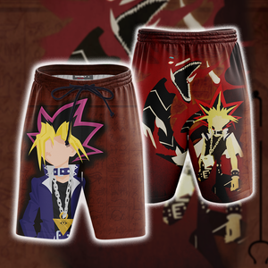 Yu-Gi-Oh! Yugi Muto And Slifer The Sky Dragon Beach Shorts S  