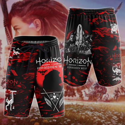 Horizon Forbidden West 3D All Over Print T-shirt Tank Top Zip Hoodie Pullover Hoodie Hawaiian Shirt Beach Shorts Jogger Beach Shorts