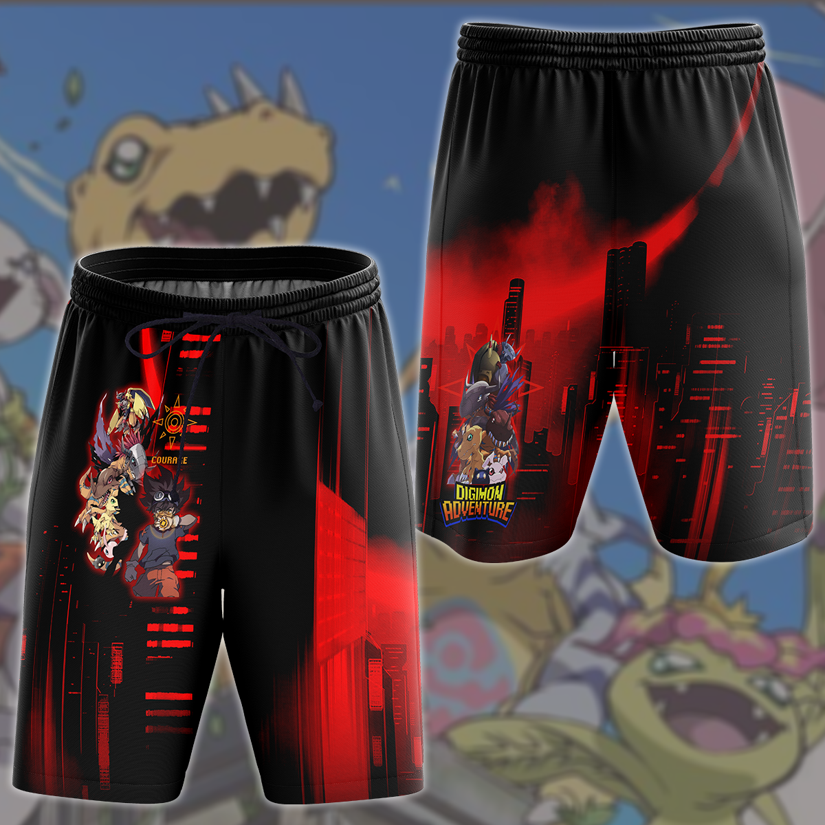 Digimon Video Game All Over Printed T-shirt Tank Top Zip Hoodie Pullover Hoodie Hawaiian Shirt Beach Shorts Joggers Beach Shorts