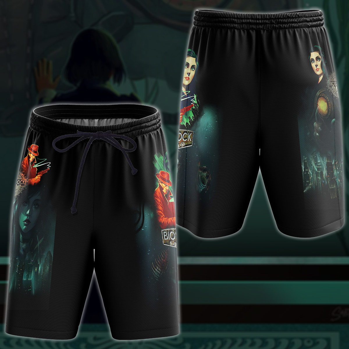 BioShock Video Game 3D All Over Printed T-shirt Tank Top Zip Hoodie Pullover Hoodie Hawaiian Shirt Beach Shorts Jogger Beach Shorts