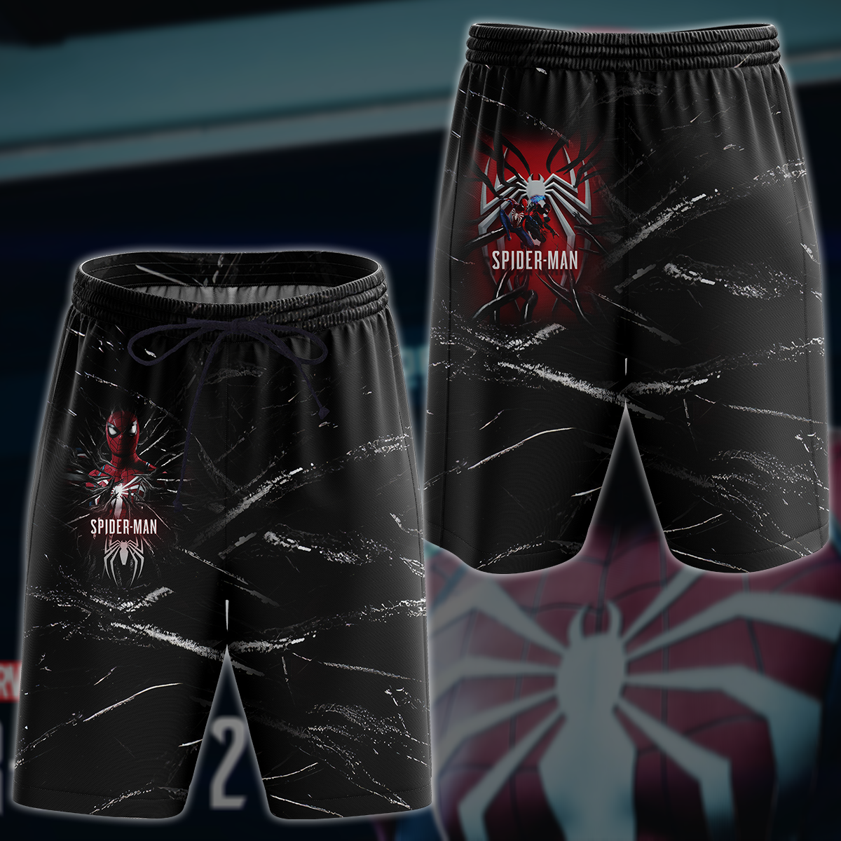 Spider-Man 2 Video Game All Over Printed T-shirt Tank Top Zip Hoodie Pullover Hoodie Hawaiian Shirt Beach Shorts Joggers Beach Shorts