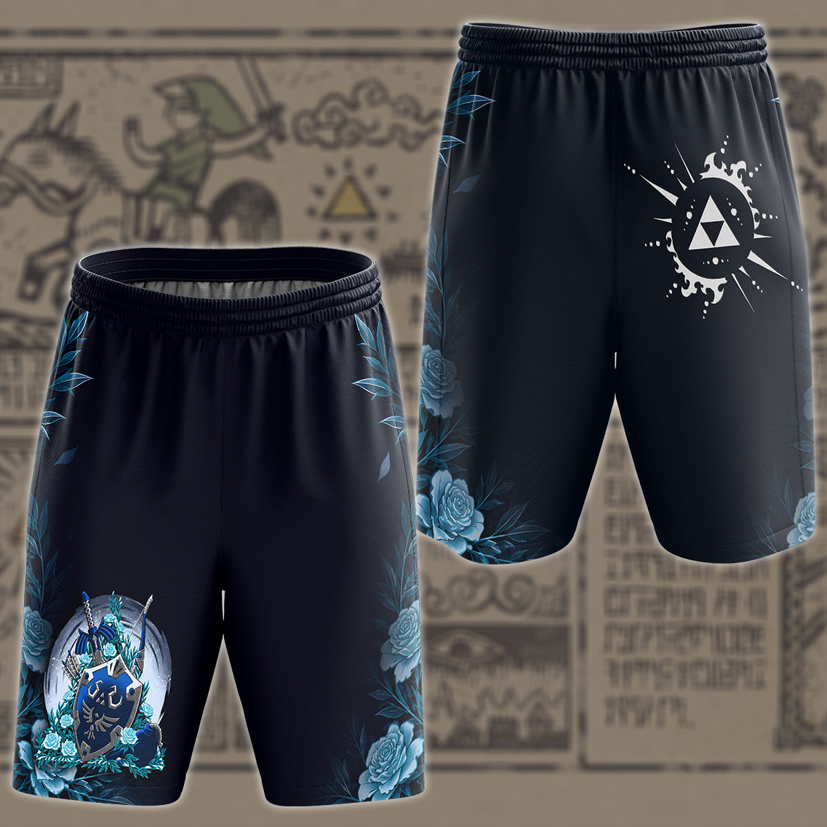 The Legend of Zelda Legendary Artifacts Video Game All Over Printed T-shirt Tank Top Zip Hoodie Pullover Hoodie Hawaiian Shirt Beach Shorts Joggers