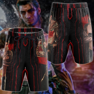 Final Fantasy XV Gladiolus Amicitia Video Game 3D All Over Print T-shirt Tank Top Zip Hoodie Pullover Hoodie Hawaiian Shirt Beach Shorts Jogger Beach Shorts S 