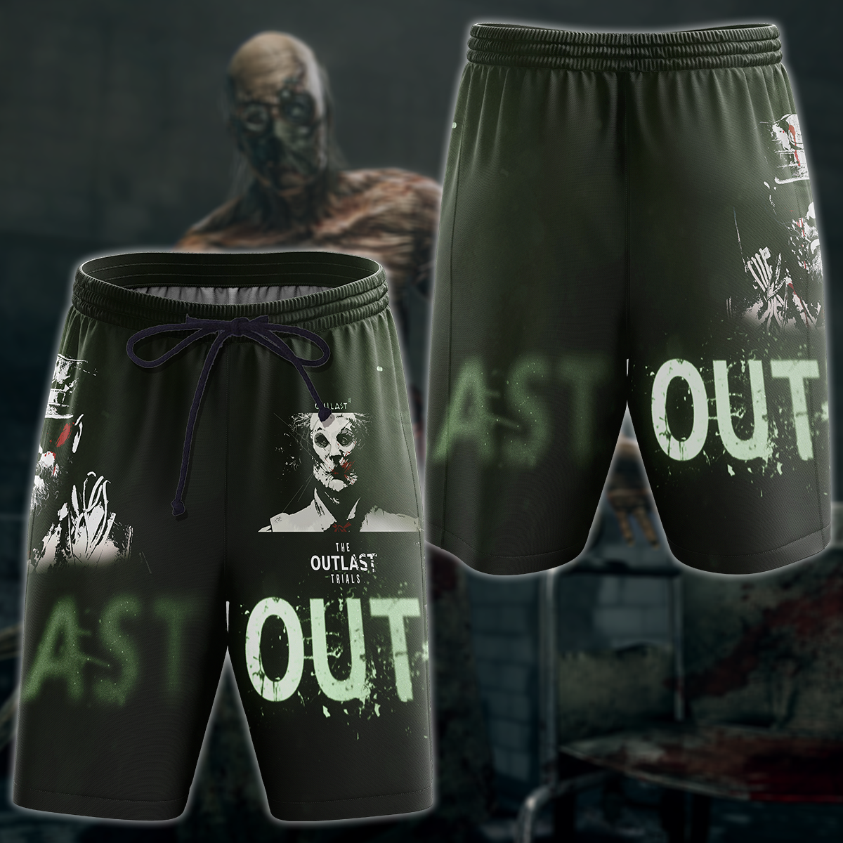 Outlast Video Game 3D All Over Print T-shirt Tank Top Zip Hoodie Pullover Hoodie Hawaiian Shirt Beach Shorts Jogger Beach Shorts