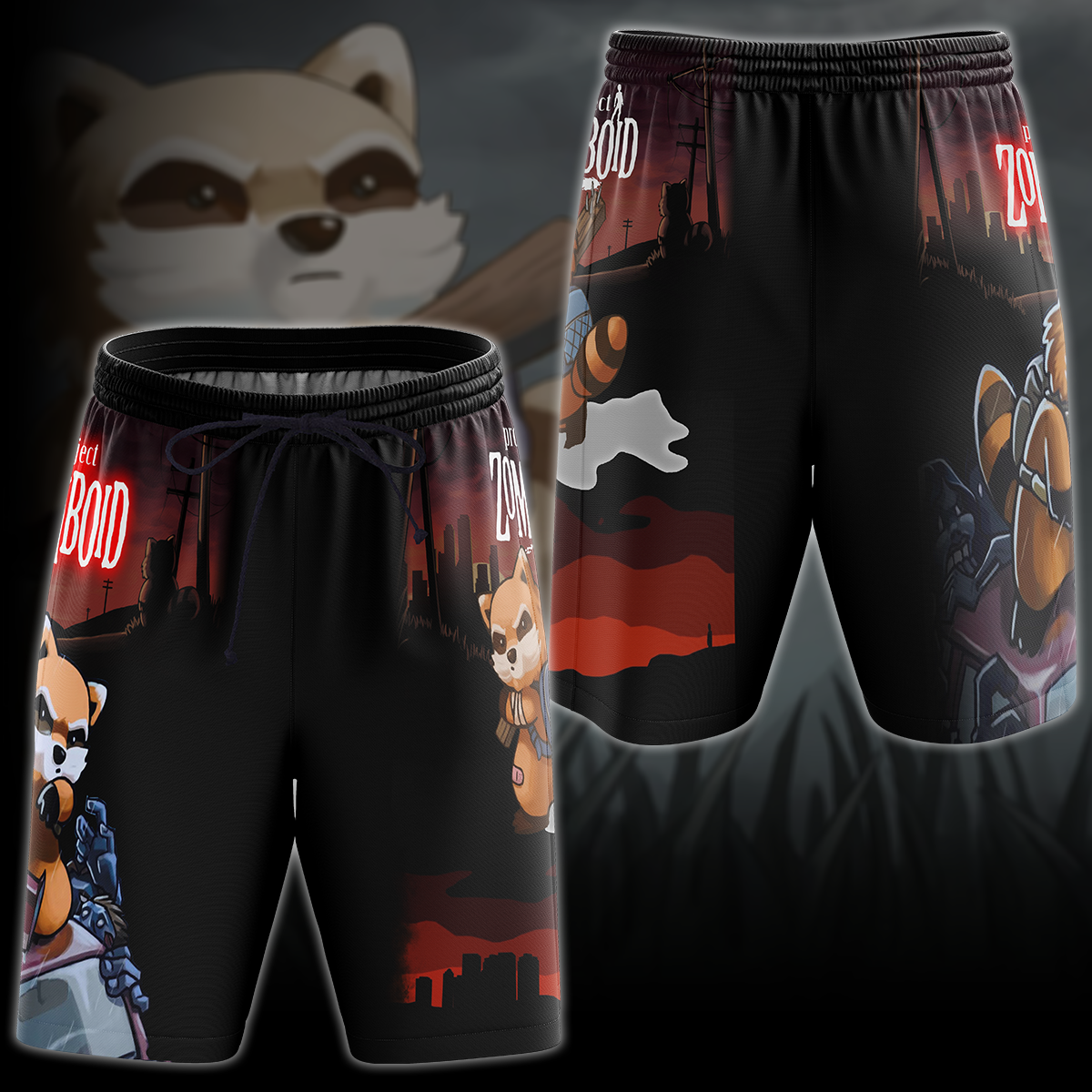 Project Zomboid Video Game 3D All Over Printed T-shirt Tank Top Zip Hoodie Pullover Hoodie Hawaiian Shirt Beach Shorts Jogger Beach Shorts