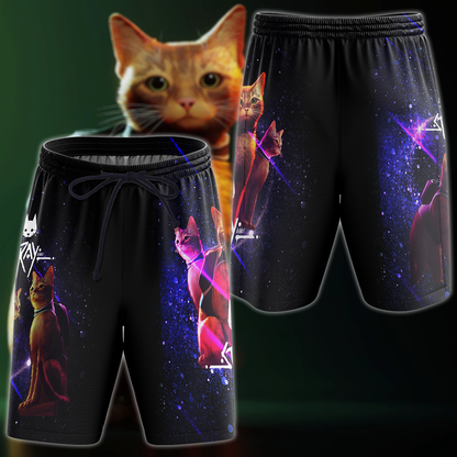 Stray Video Game 3D All Over Print T-shirt Tank Top Zip Hoodie Pullover Hoodie Hawaiian Shirt Beach Shorts Jogger Beach Shorts