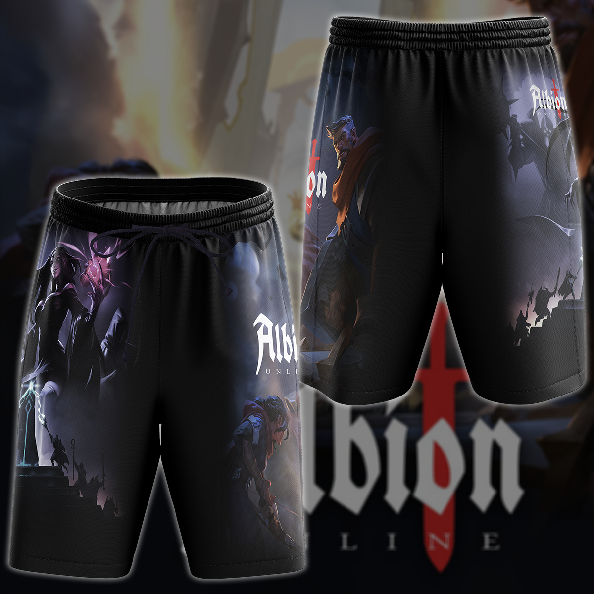 Albion Online Video Game 3D All Over Printed T-shirt Tank Top Zip Hoodie Pullover Hoodie Hawaiian Shirt Beach Shorts Jogger Beach Shorts
