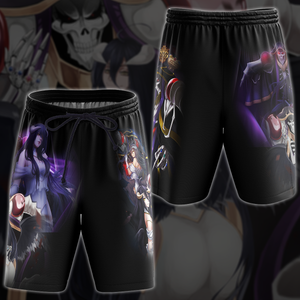 Overlord Ainz Ooal Gown and Albedo Anime Manga 3D All Over Print T-shirt Tank Top Zip Hoodie Pullover Hoodie Hawaiian Shirt Beach Shorts Jogger Beach Shorts S 