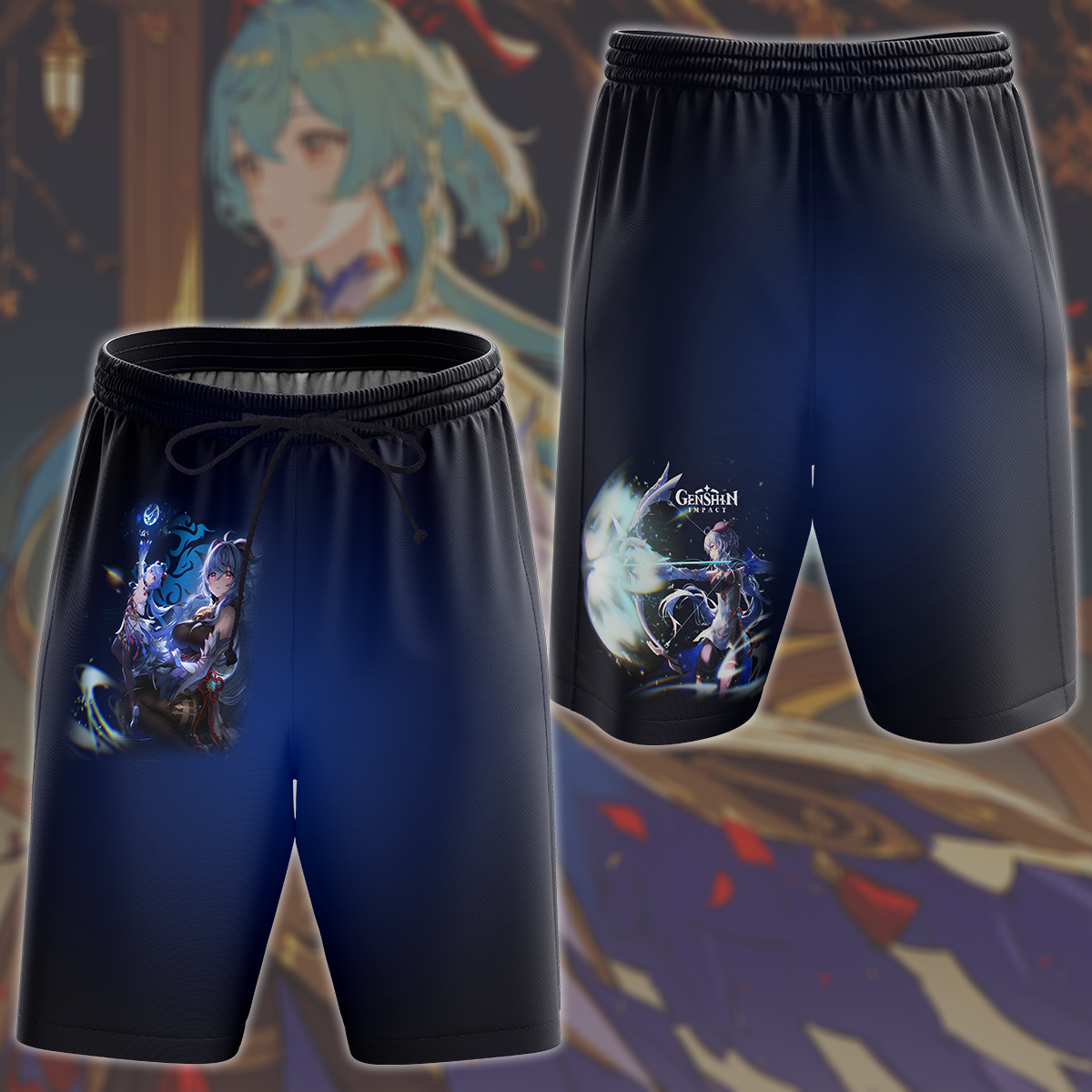 Genshin Impact Ganyu Video Game All Over Printed T-shirt Tank Top Zip Hoodie Pullover Hoodie Hawaiian Shirt Beach Shorts Joggers Beach Shorts
