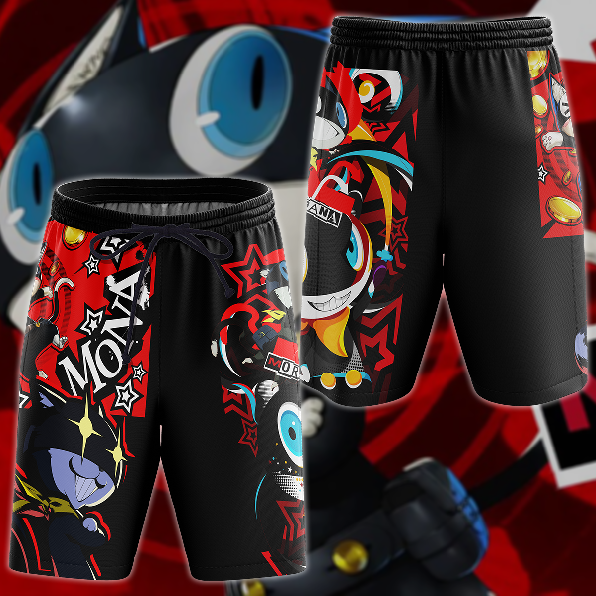Persona 5 Strikers Morgana Video Game 3D All Over Print T-shirt Tank Top Zip Hoodie Pullover Hoodie Hawaiian Shirt Beach Shorts Jogger Beach Shorts