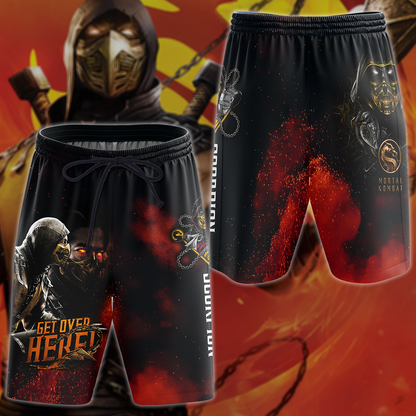 Mortal Kombat: Scorpion 3D All Over Print T-shirt Tank Top Zip Hoodie Pullover Hoodie Hawaiian Shirt Beach Shorts Jogger Beach Shorts