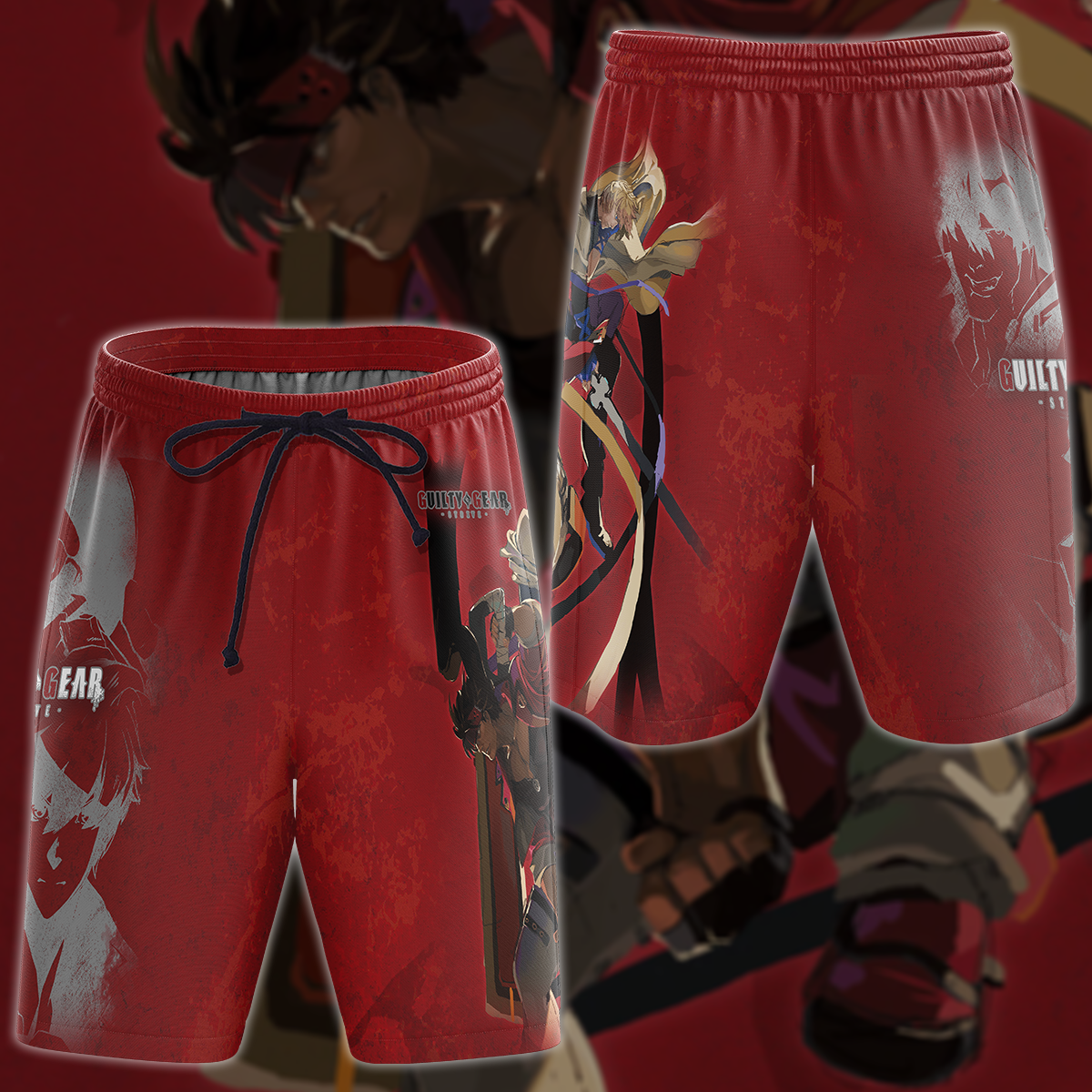 Guilty Gear Strive Video Game 3D All Over Printed T-shirt Tank Top Zip Hoodie Pullover Hoodie Hawaiian Shirt Beach Shorts Jogger Beach Shorts