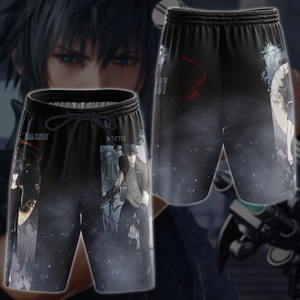 Final Fantasy XV Noctis Video Game 3D All Over Print T-shirt Tank Top Zip Hoodie Pullover Hoodie Hawaiian Shirt Beach Shorts Jogger Beach Shorts S 