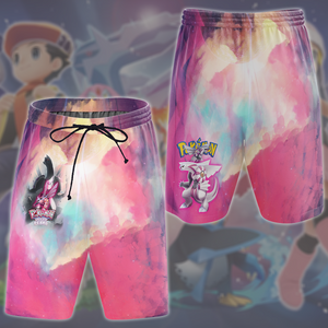 Pokemon Shining Pearl Video Game All Over Printed T-shirt Tank Top Zip Hoodie Pullover Hoodie Hawaiian Shirt Beach Shorts Joggers Beach Shorts S 