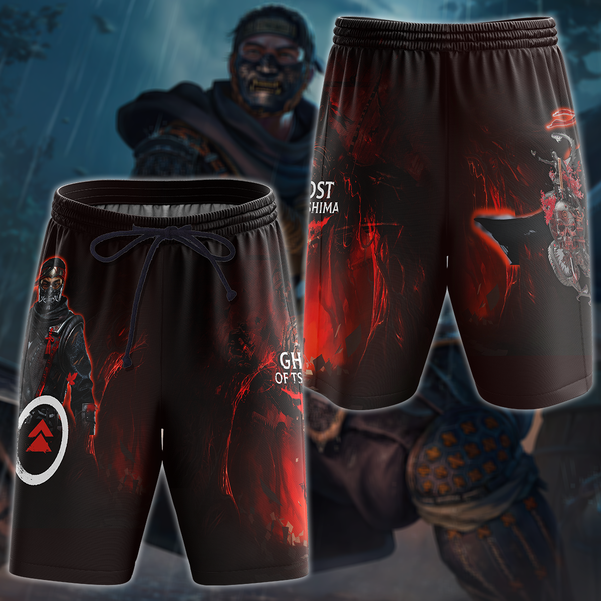 Ghost of Tsushima Video Game 3D All Over Print T-shirt Tank Top Zip Hoodie Pullover Hoodie Hawaiian Shirt Beach Shorts Jogger Beach Shorts