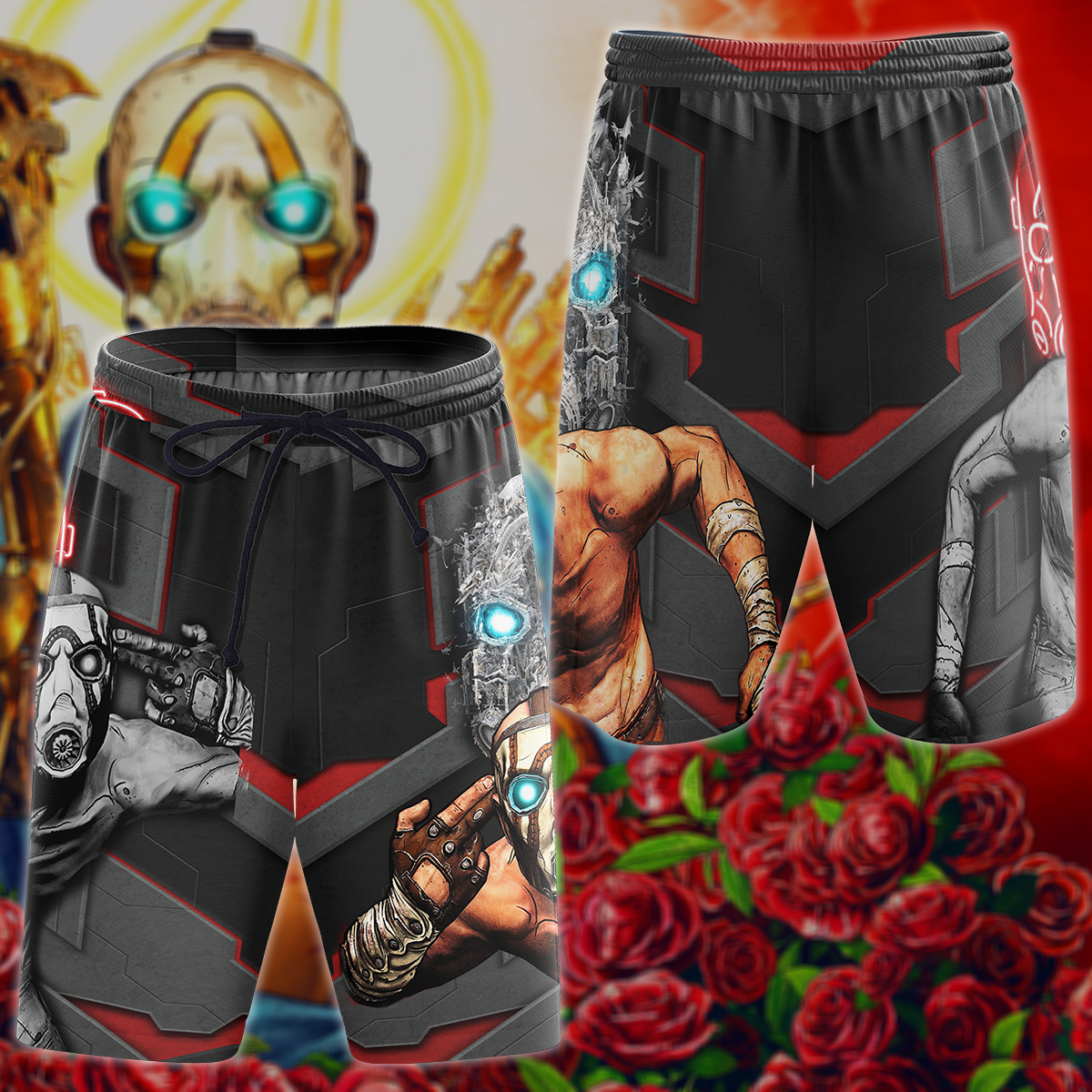 Borderlands Video Game 3D All Over Print T-shirt Tank Top Zip Hoodie Pullover Hoodie Hawaiian Shirt Beach Shorts Jogger Beach Shorts