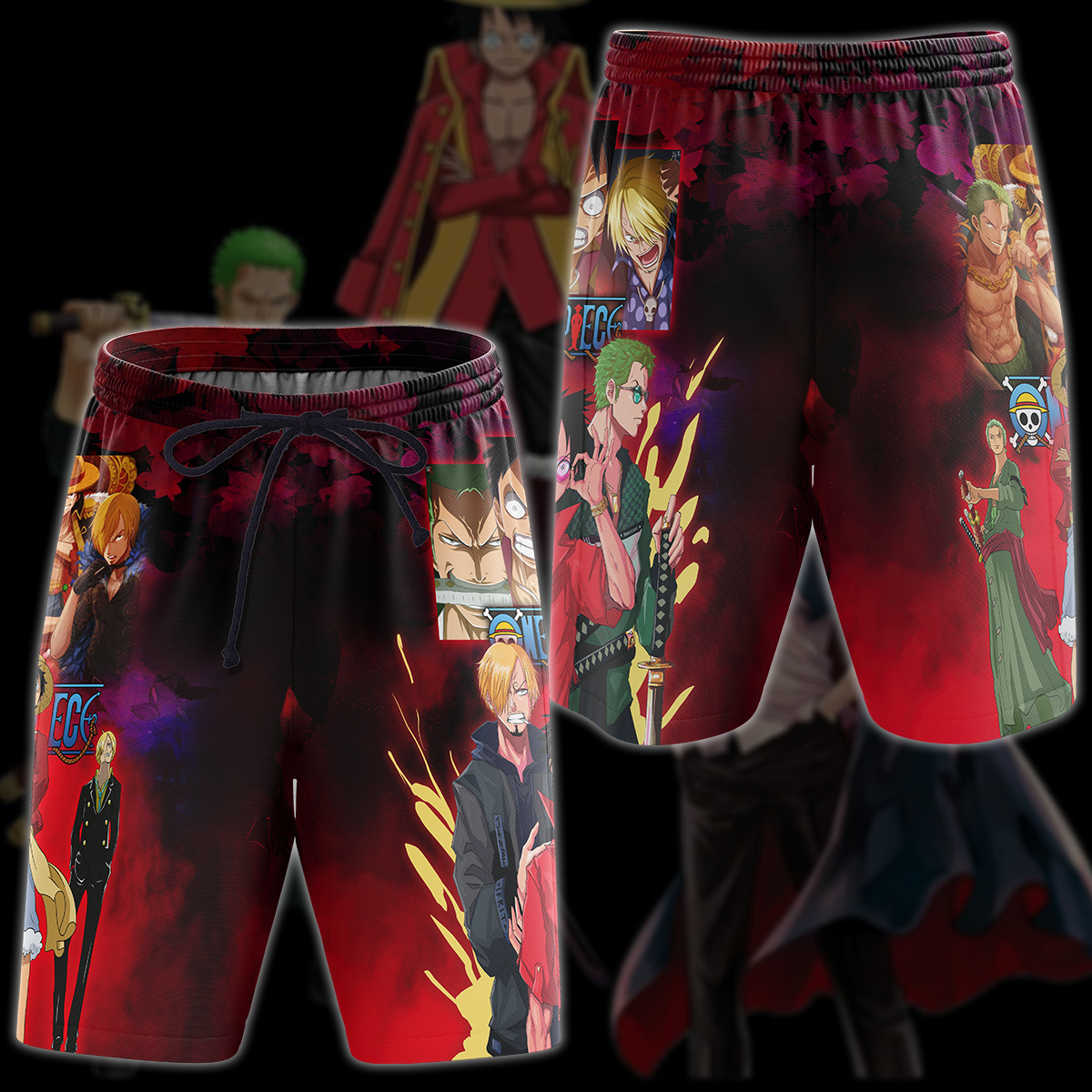 One Piece Luffy Sanji Zoro Anime Manga 3D All Over Print T-shirt Tank Top Zip Hoodie Pullover Hoodie Hawaiian Shirt Beach Shorts Jogger Beach Shorts