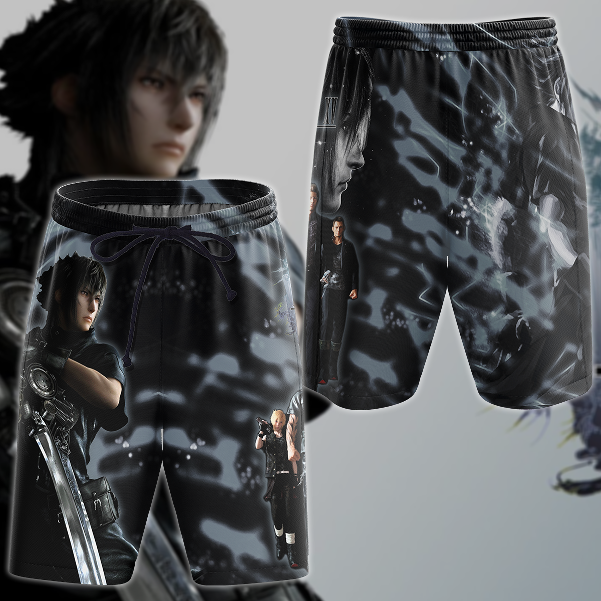 Final Fantasy XV Video Game 3D All Over Print T-shirt Tank Top Zip Hoodie Pullover Hoodie Hawaiian Shirt Beach Shorts Jogger Beach Shorts