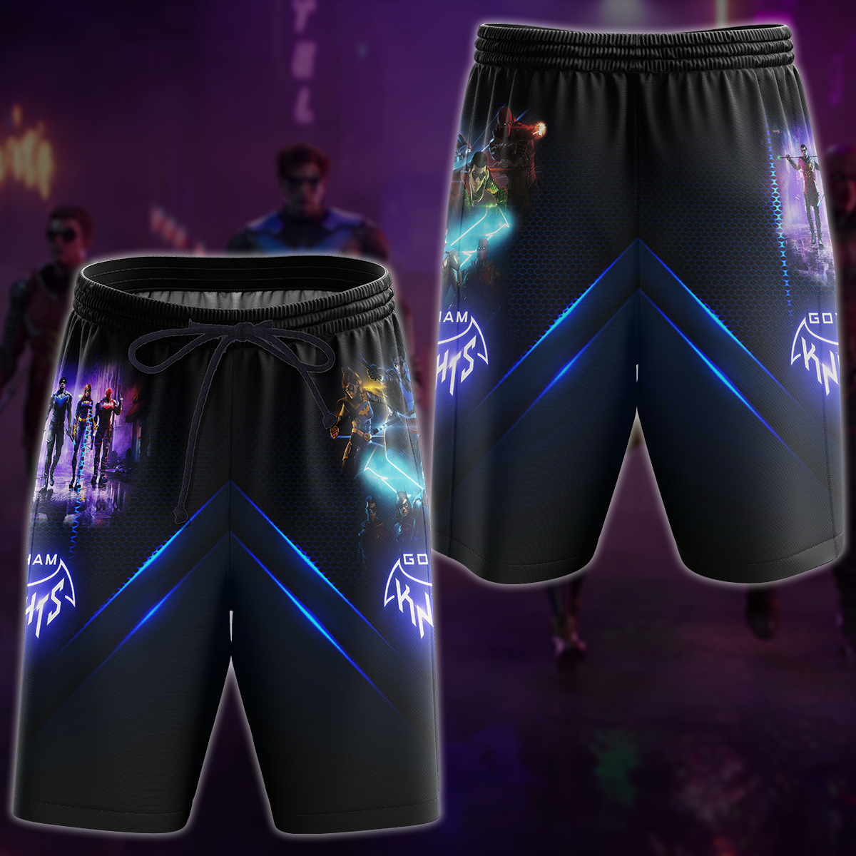 Gotham Knights Video Game 3D All Over Print T-shirt Tank Top Zip Hoodie Pullover Hoodie Hawaiian Shirt Beach Shorts Jogger Beach Shorts