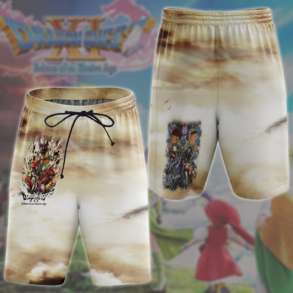 Dragon Quest XI: Echoes of an Elusive Age Video Game All Over Printed T-shirt Tank Top Zip Hoodie Pullover Hoodie Hawaiian Shirt Beach Shorts Joggers Beach Shorts
