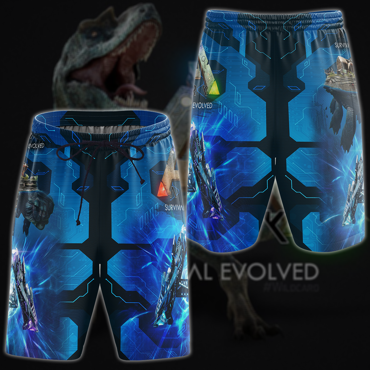 ARK: Survival Evolved Video Game 3D All Over Printed T-shirt Tank Top Zip Hoodie Pullover Hoodie Hawaiian Shirt Beach Shorts Jogger Beach Shorts