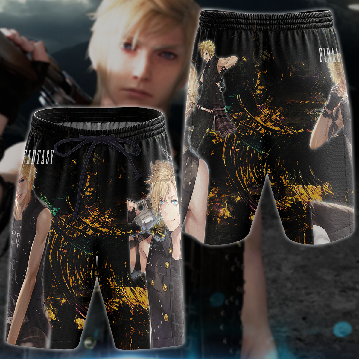 Final Fantasy XV Prompto Argentum Video Game 3D All Over Print T-shirt Tank Top Zip Hoodie Pullover Hoodie Hawaiian Shirt Beach Shorts Jogger Beach Shorts