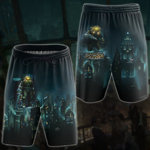 BioShock Video Game All Over Printed T-shirt Tank Top Zip Hoodie Pullover Hoodie Hawaiian Shirt Beach Shorts Joggers Beach Shorts S 