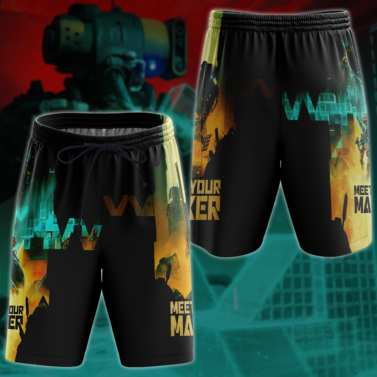 Meet Your Maker Video Game 3D All Over Printed T-shirt Tank Top Zip Hoodie Pullover Hoodie Hawaiian Shirt Beach Shorts Jogger Beach Shorts