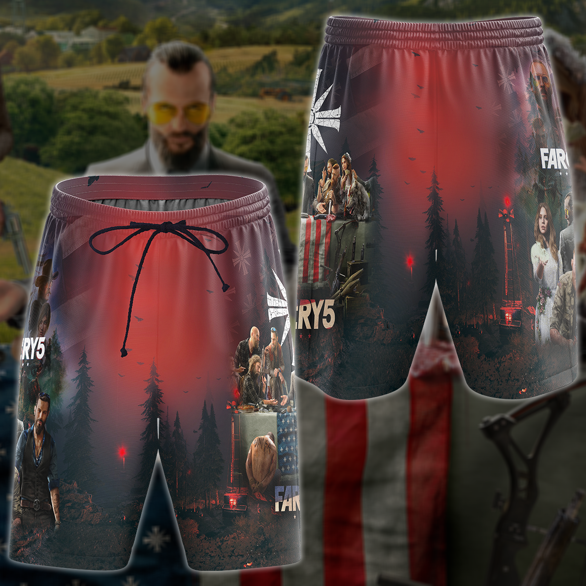Far Cry 5 Video Game 3D All Over Printed T-shirt Tank Top Zip Hoodie Pullover Hoodie Hawaiian Shirt Beach Shorts Jogger Beach Shorts