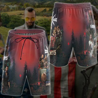 Far Cry 5 Video Game 3D All Over Printed T-shirt Tank Top Zip Hoodie Pullover Hoodie Hawaiian Shirt Beach Shorts Jogger Beach Shorts