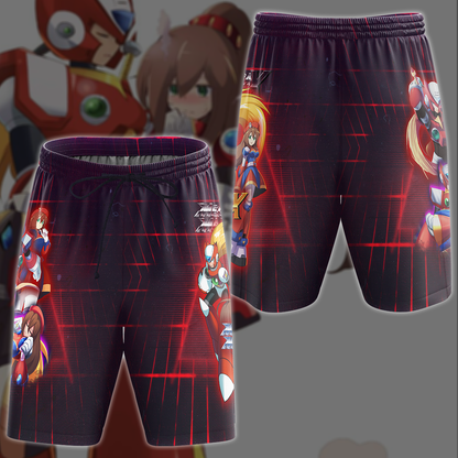 Mega Man X: Zero & Iris Video Game 3D All Over Printed T-shirt Tank Top Zip Hoodie Pullover Hoodie Hawaiian Shirt Beach Shorts Jogger Beach Shorts