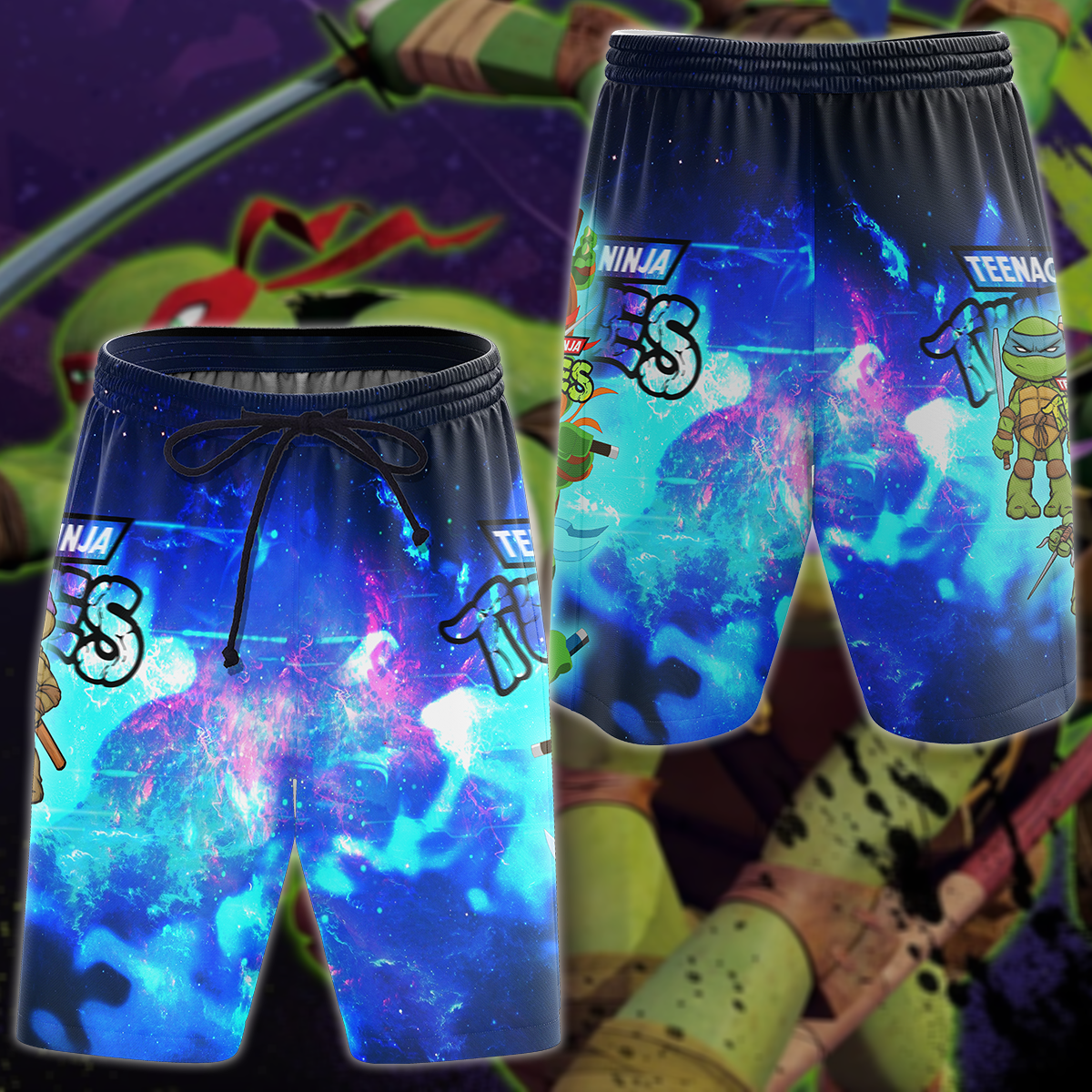 Teenage Mutant Ninja Turtle TMNT Video Game 3D All Over Print T-shirt Tank Top Zip Hoodie Pullover Hoodie Hawaiian Shirt Beach Shorts Jogger Beach Shorts