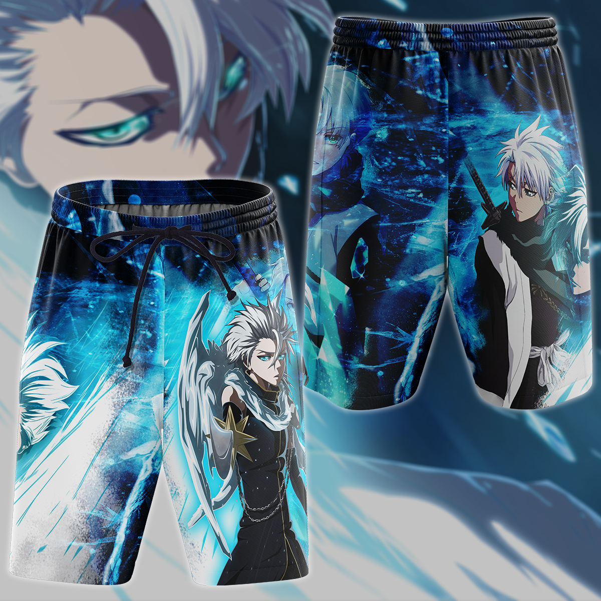 Bleach Toshiro Hitsugaya Anime Manga 3D All Over Print T-shirt Tank Top Zip Hoodie Pullover Hoodie Hawaiian Shirt Beach Shorts Jogger Beach Shorts