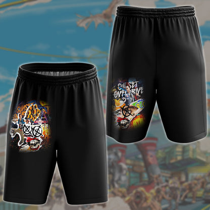 Sunset Overdrive Video Game All Over Printed T-shirt Tank Top Zip Hoodie Pullover Hoodie Hawaiian Shirt Beach Shorts Joggers Beach Shorts