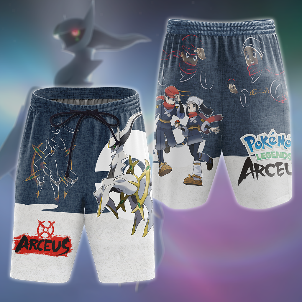 Pokémon Legends: Arceus 3D All Over Print T-shirt Tank Top Zip Hoodie Pullover Hoodie Hawaiian Shirt Beach Shorts Jogger Beach Shorts