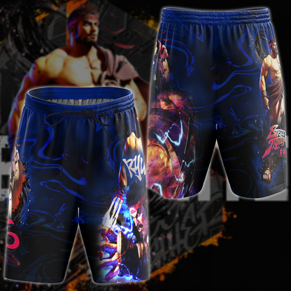 Street Fighter 6 Ryu Video Game 3D All Over Printed T-shirt Tank Top Zip Hoodie Pullover Hoodie Hawaiian Shirt Beach Shorts Jogger Beach Shorts