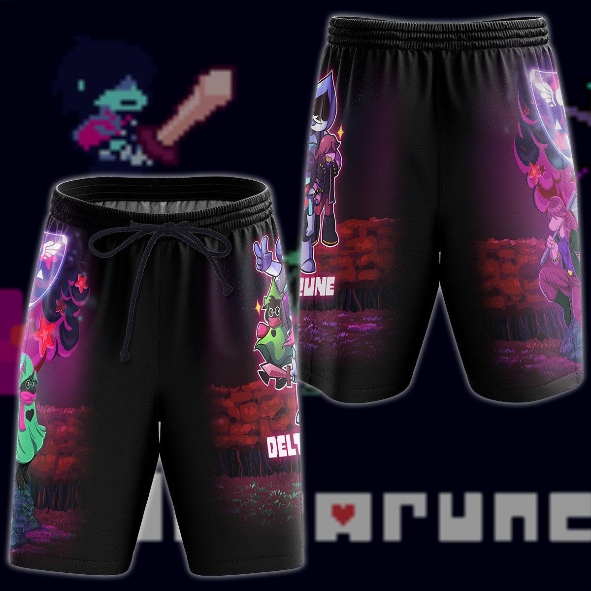 Deltarune Video Game 3D All Over Printed T-shirt Tank Top Zip Hoodie Pullover Hoodie Hawaiian Shirt Beach Shorts Jogger Beach Shorts