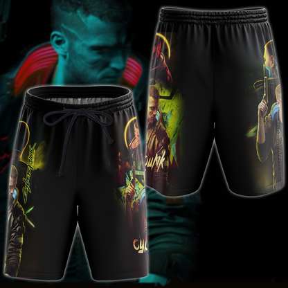 Cyberpunk 2077 Video Game 3D All Over Print T-shirt Tank Top Zip Hoodie Pullover Hoodie Hawaiian Shirt Beach Shorts Jogger Beach Shorts