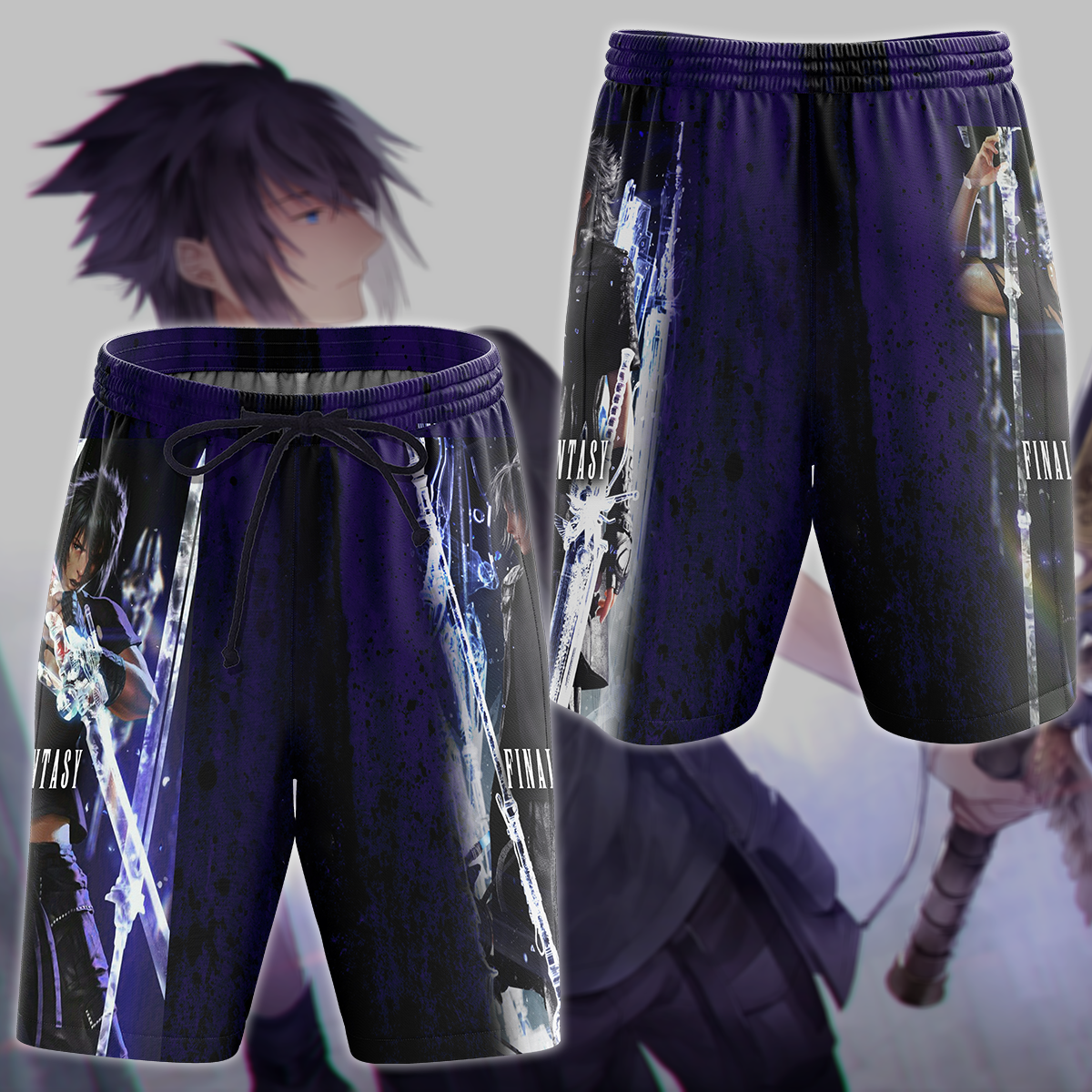Final Fantasy XV Noctis Video Game 3D All Over Print T-shirt Tank Top Zip Hoodie Pullover Hoodie Hawaiian Shirt Beach Shorts Jogger Beach Shorts